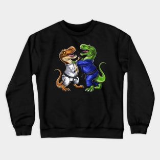 T-Rex Dinosaur Jiu-Jitsu Wrestlers Crewneck Sweatshirt